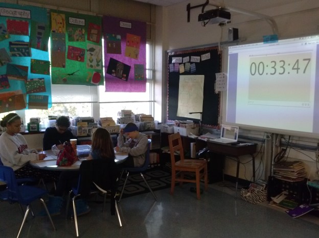 I set a timer for friends who needed to monitor how much more time they had.  Although, not surprisingly, this really stressed some people out more than it helped them. :(