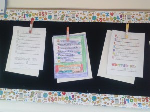 We added our FRIENDS poems to our Learn. Create. Collaborate. bulletin board in the hall.  Now we get to see them every day and they are inspiring! :)