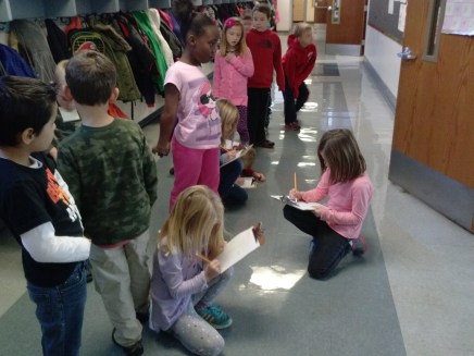 We stopped at the end of each hallway so that friends could record what they saw.