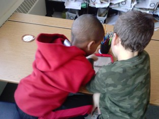 Landen and Diego knew right away they wanted to explain our math warm-ups!