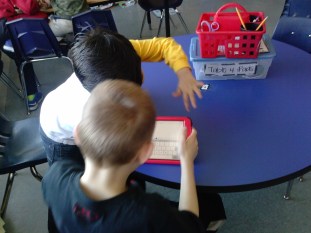 Charlie and Diego worked to tell about our current chapter book The One and Only Ivan (we are LOVING it, by the way!).